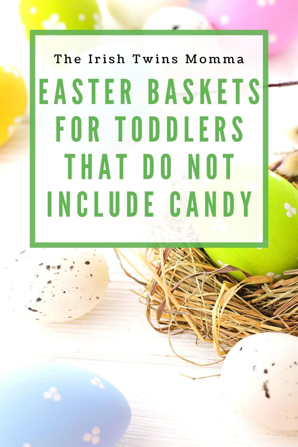 Good ideas for Easter baskets that do not include chocolate for toddlers that include some reasonable priced games and toys to keep them busy this spring. via @irishtwinsmom11