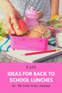 EASY Ideas for Back to School Lunches- Make lunch fun, healthy, and creative all with these easy ideas to provide your child with great nutrition.
