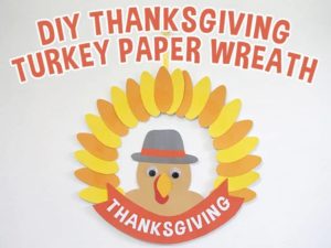 Thanksgiving turkey paper wreath
