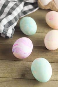 Cool whip dyed Easter eggs