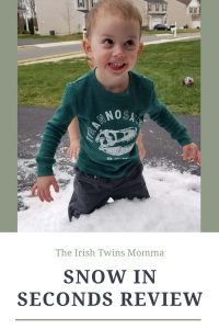 Snow in Seconds Review by the Irish Twins Momma