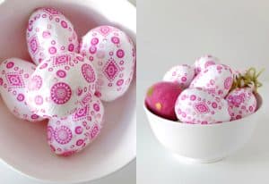Decoupage Easter eggs.